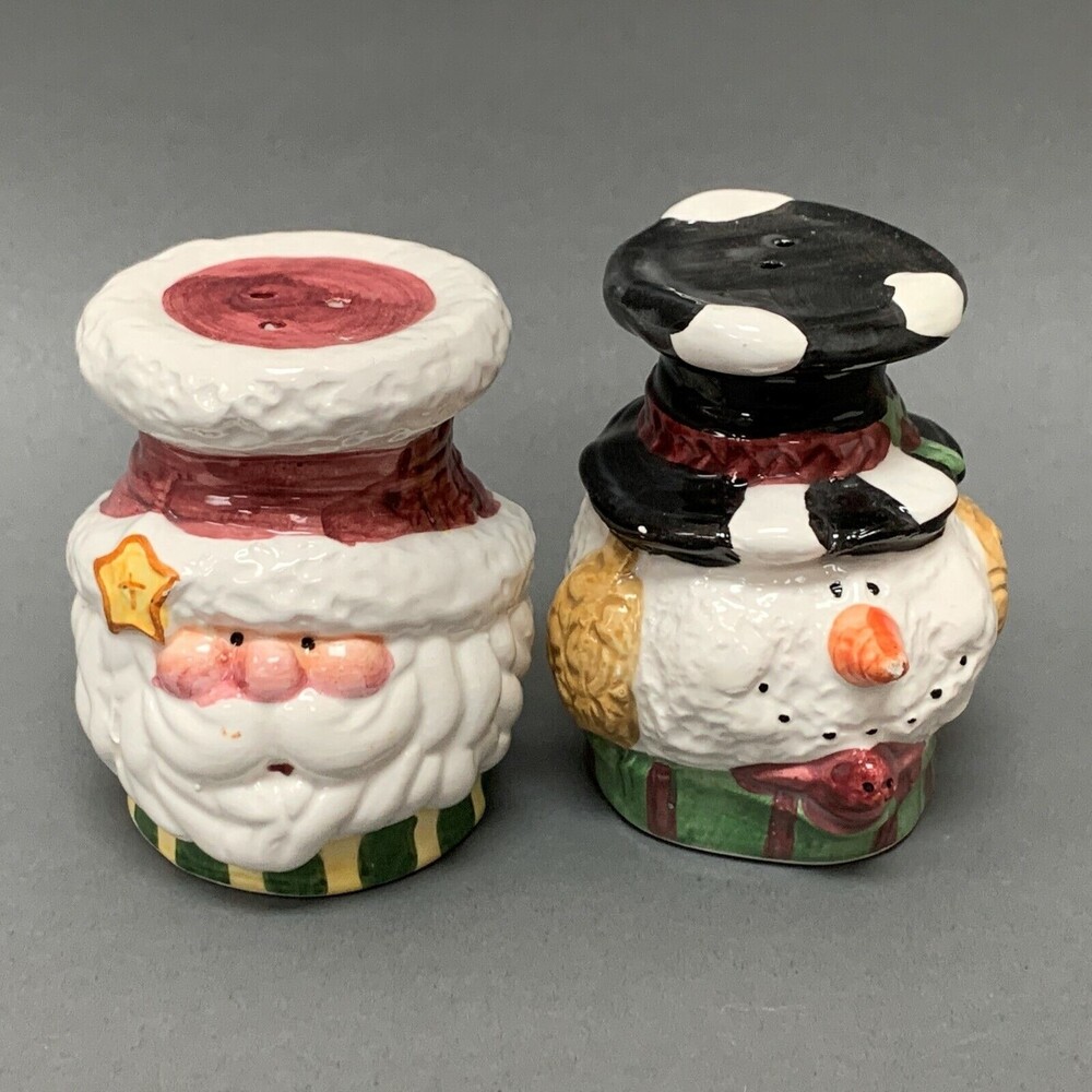 Christmas Snowman Santa Claus Salt & Pepper Shakers‎